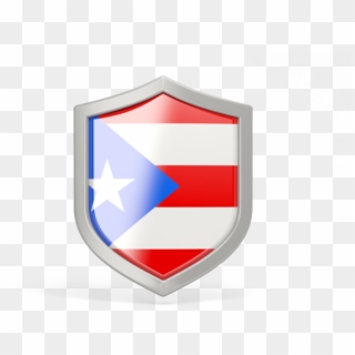 Illustration Of Flag Of Puerto Rico - Puerto Rican Flag Shield, HD Png Download