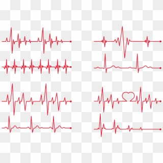 Heart Rate Electrocardiography Clip Art - Free Vector Heart Beat, HD Png Download