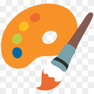 Vector Paintbrush Emoji Paint Png Transparent Stock - Paint Palette Emoji, Png Download