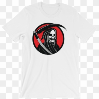 Halloween Grim Reaper T-shirt White Unisex - T-shirt, HD Png Download