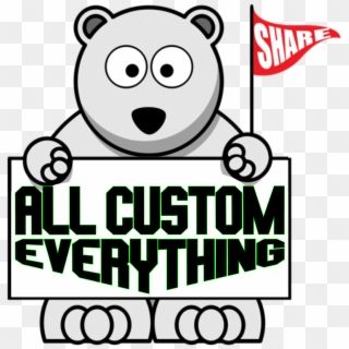 Custom Cartoon Polar Bear Shower Curtain - Cartoon Easter Bunny, HD Png Download