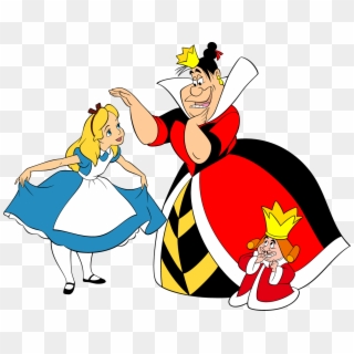 Alice Cartoons Alice Alice And Cartoon - Queen Of Hearts And Alice, HD Png Download