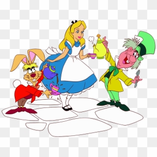 Alice In Wonderland Clipart Animated - Mad Hatter And Alice Disney, HD Png Download