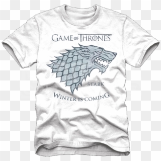 House Stark White Game Of Thrones T Shirt - House Stark Shirt, HD Png Download