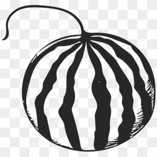 Bread Drawing Fruit - Watermelon Black And White Cartoon Png, Transparent Png