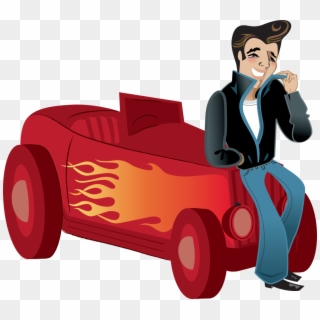 Hot Rod Taxi - Cartoon, HD Png Download