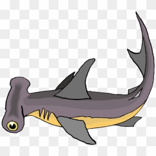 Cute Cartoon Hammerhead Sharks , Png Download - Easy Cartoon Hammer Head Shark, Transparent Png