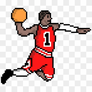 Derrick Rose - 8 Bit Basketball Player, HD Png Download