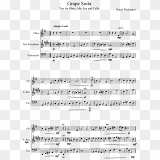 Grape Soda Sheet Music Composed By Denzel Washington - Video Game Music Tenor Sax, HD Png Download