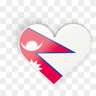 Nepali Flag In Heart, HD Png Download