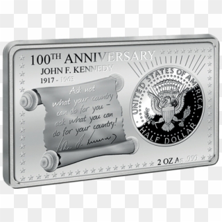 #64 - Silver - New Release - John F - Kennedy - 100th Anniversary Of Jfk Silver, HD Png Download