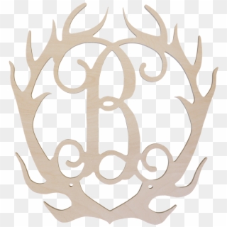 Wooden Deer Antler Initialed Emblem - Free Arrow Svg Files, HD Png Download