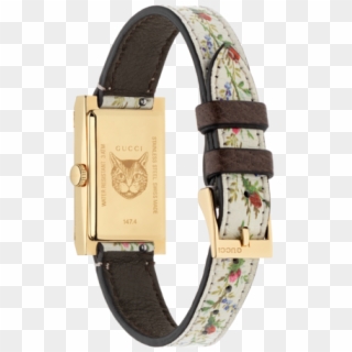 Gucci G-frame Mother Of Pearl Flower Dial Pvd Gold - Watch, HD Png Download