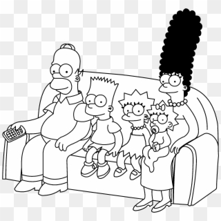 The Simpsons Logo Black And White - Simpsons Black And White, HD Png Download