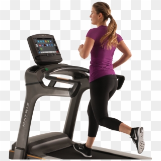 Picture Of User On Treadmill With Netflix App - Matrix Tf30 Treadmill, HD Png Download