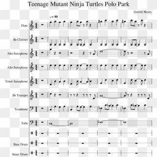Teenage Mutant Ninja Turtles Polo Park Sheet Music - Sheet Music, HD Png Download