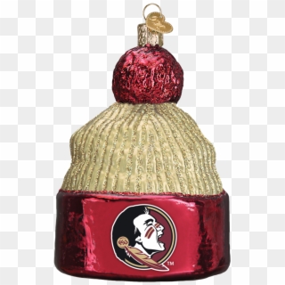 Florida State Seminoles Beanie Glass Christmas Ornament - Ornament, HD Png Download