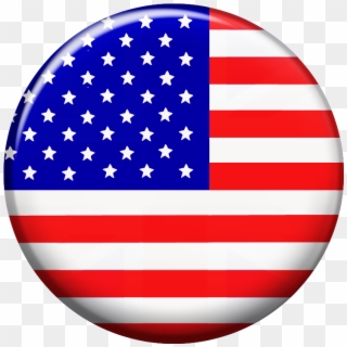 Round American Flag Clipart , Png Download - Usa Flag Button Png, Transparent Png