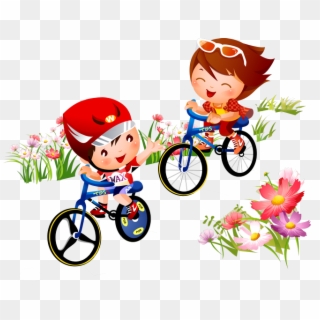 Bicycle Sport Cycling Clip Art - Girl Ride A Bicycle Clipart, HD Png Download