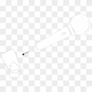 Microphone Clip Slide In - Technical Drawing, HD Png Download