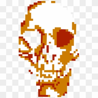 Pixel Skull - Cartoon, HD Png Download