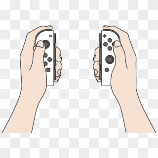 Joy Con Controllers Being Used As A Dual Controller - Nintendo Switch Press L R On The Controller, HD Png Download