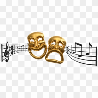 #music #multicolor #musicnotes #musical - Gold Theater Mask Png, Transparent Png