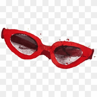 Free Png Red Sunglasses Watercolor Png Image With Transparent - Red Pngs, Png Download