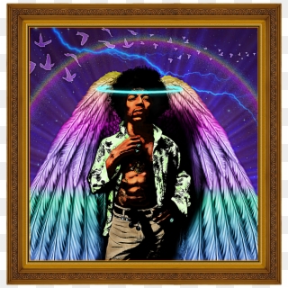 Image - Jimi Hendrix Fantasy Art, HD Png Download