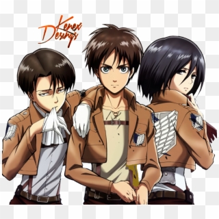 Png Image With Transparent Background - Levi Mikasa And Eren, Png Download