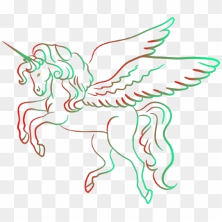 Unicorns Transparent Drawn - Unicorn Drawing Images With Colour, HD Png Download