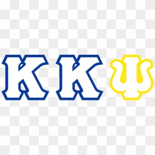 Kappa Kappa Psi Letters White On Blue With Gold Psi - Kappa Kappa Psi Stencils, HD Png Download