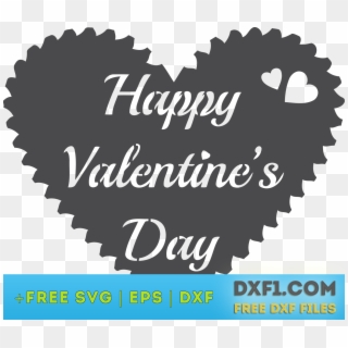 Happy Valentine S Cutout Quote Free Dxf - Happy Valentines Day Dxf, HD Png Download