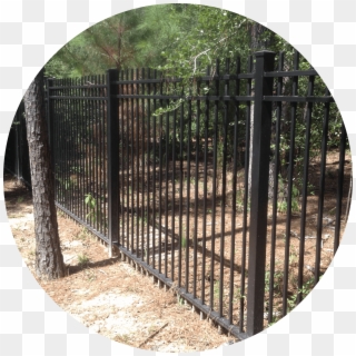 Iron Fence Round 01rlejeune382015 12 10t06 - Gate, HD Png Download