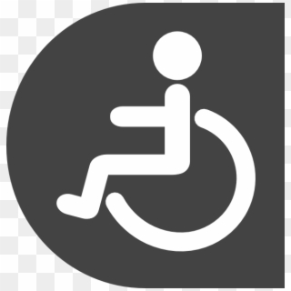 Wheelchair Icon Gray Clip Art - Sign, HD Png Download