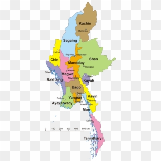 Burma - Myanmar Map Png, Transparent Png