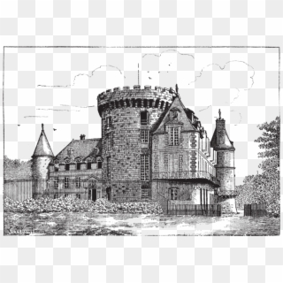 Drawing Of A Castle - Chateau Vintage, HD Png Download