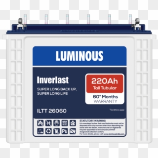 Iltt 26060 Inverter Battery - Luminous Battery 200ah Price, HD Png Download