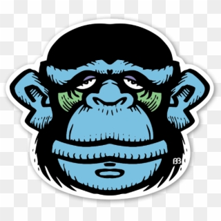 Blue Monkey Sticker - Monkey Stickers Png, Transparent Png