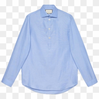 Gucci Cotton Oversize Shirt - Gucci Blue Shirt, HD Png Download