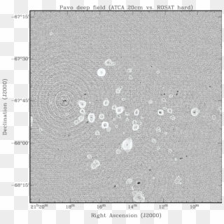 The Atca 20 Cm Radio Continuum Image Of Pavo Deep Field - Monochrome, HD Png Download