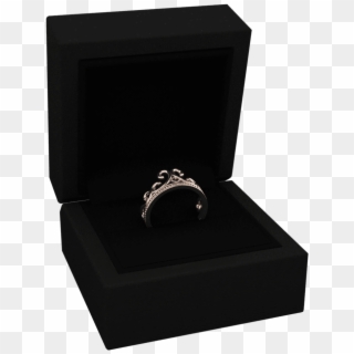 Hidden 14k Rose Gold Vintage Crown Promise Ring - Engagement Ring, HD Png Download