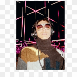 In Boss Sweater And Chanel Sunglasses Shot At Night - Girl, HD Png Download