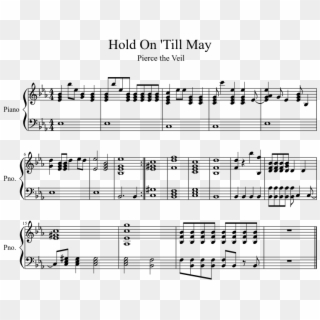 Hold On 'till May - Beautiful Christina Aguilera Partitura Piano, HD Png Download