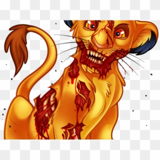 Drawn Scar Transparent - Zombie Simba, HD Png Download