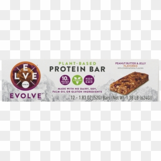 Evolve Protein Bar Peanut Butter & Jelly, - Chocolate, HD Png Download