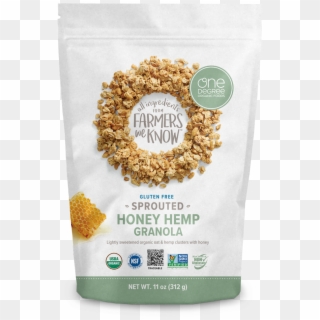 One Degree Organic Foods Honey Hemp Granola - Muesli, HD Png Download