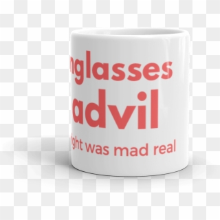 Sunglasses And Advil Print File Mockup Front View 11oz - Adv, HD Png Download