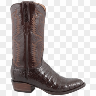 Lucchese Men's Chocolate Ultra Caiman Crocodile Boots - Cowboy Boot, HD Png Download