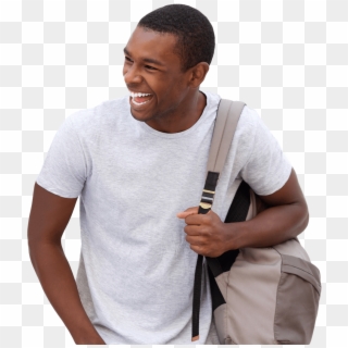 High School Study Abroad Student With Backpack - Standing, HD Png Download